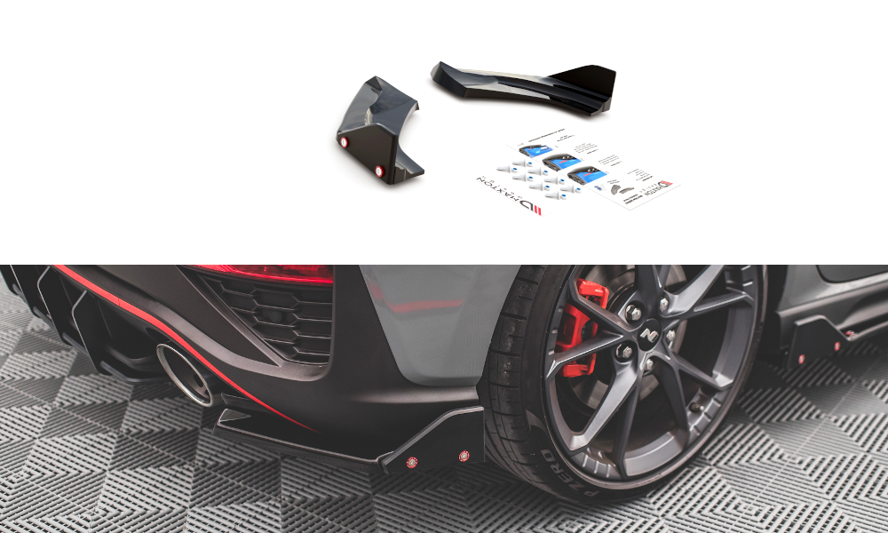 Añadido lateral difusor Maxton v1 + flaps Hyundai i30N Hatchback 2020-