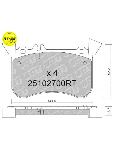 Pastillas Delanteras SDT RT-66 Clase A45 W176 360/381cv