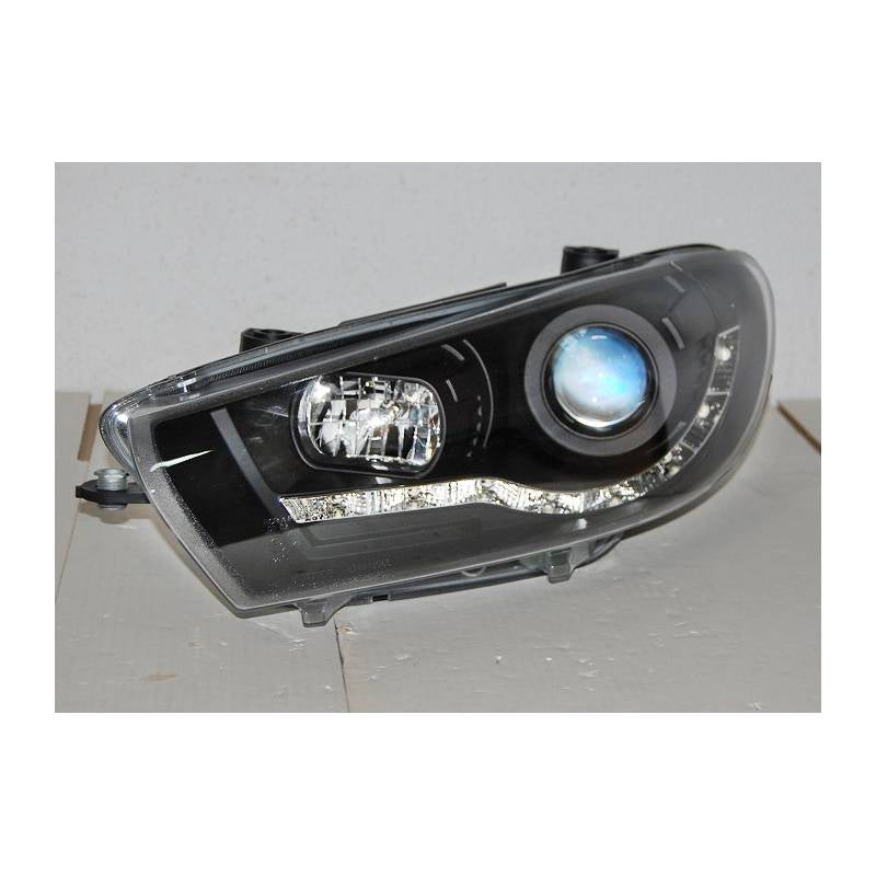 Faros Delanteros Luz De Dia Volkswagen Scirocco 2008-2013, Black