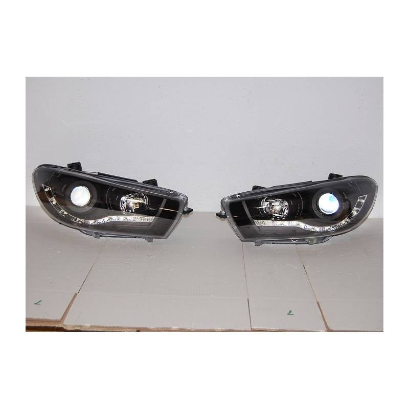 Faros Delanteros Luz De Dia Volkswagen Scirocco 2008-2013, Black