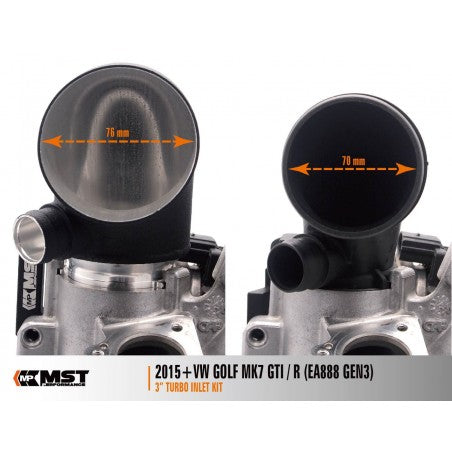 Inlet & Manguera MST 2.0 TSI EA888.3 VW Golf 7 GTI / R / Audi A3 / S3 / Leon 5F FR / Cupra / Octavia RS