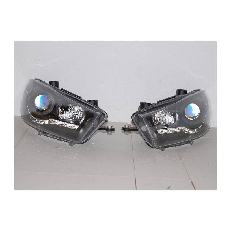 Faros Delanteros Luz De Dia Volkswagen Scirocco 2008-2013, Black