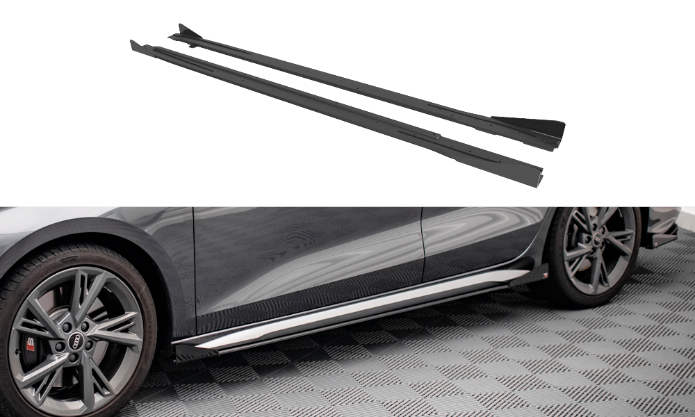 Taloneras Maxton Pro + Flaps Audi S3 / A3 S-line Sportback 8Y