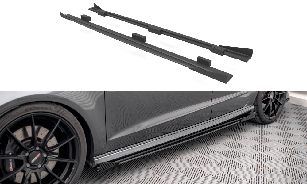 Taloneras Maxton Racing + flaps Audi S3 / A3 S-Line Sportback 8V 2016/20