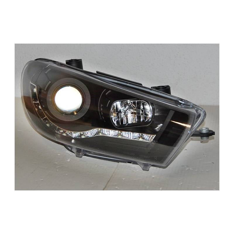 Faros Delanteros Luz De Dia Volkswagen Scirocco 2008-2013, Black