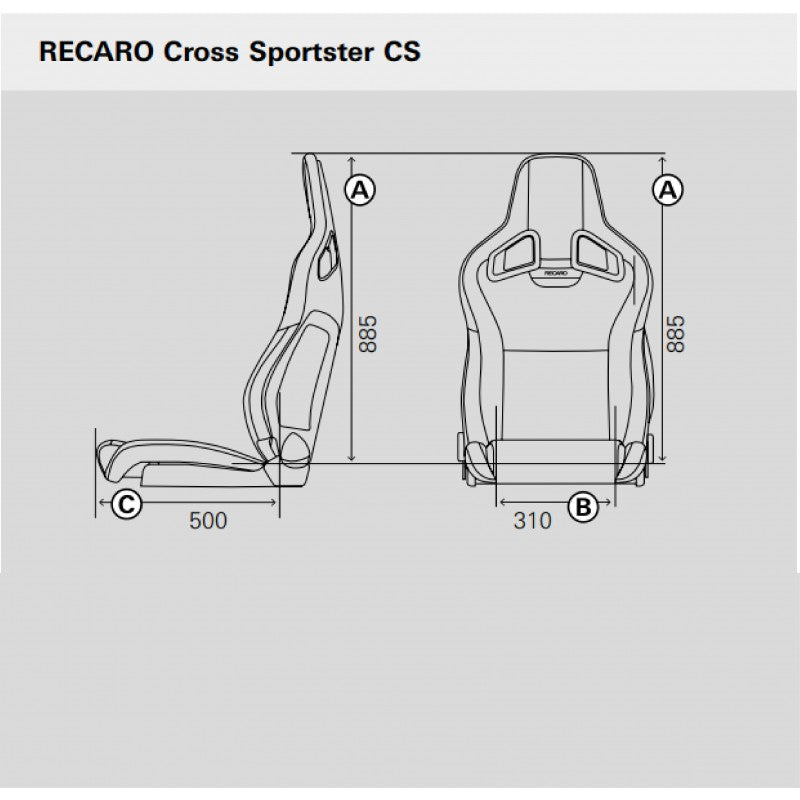 ASIENTO RECARO CROSS SPORTSTER CS PIEL ARTIFICIAL NEGRO/DINAMICA NEGRO PILOTO