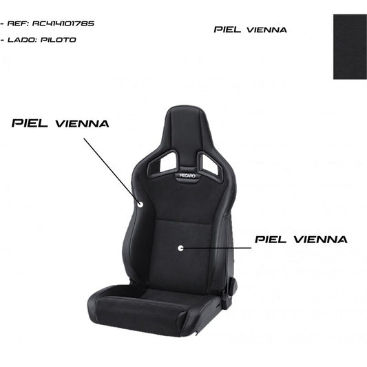 ASIENTO RECARO CROSS SPORTSTER CS CALEFACCION PIEL VIENNA NEGRO PILOTO